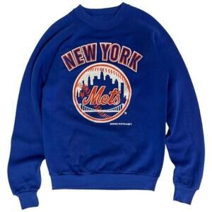 New York Mets Mlb Te8665 Sweatshirt Blue